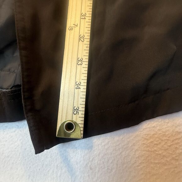 Gallery XL Overcoat 100% Polyester Detach Hooded Brown Midi Long Sleeves - Picture 14 of 16